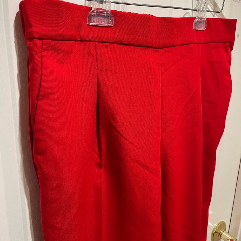 NWT Ann Taylor the Easy Ankle High RiseTapered Pants in Bright Red size L. - Picture 6 of 16